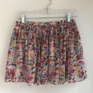 BCBG floral mini flowy skirt -